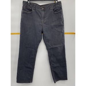 prAna Men's Jeans Black Distressed 38X30 Breathe Slim Fit